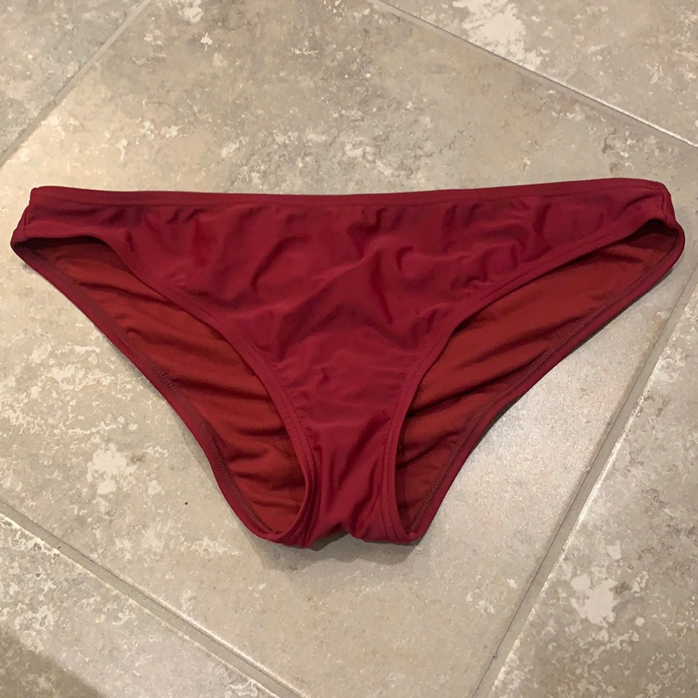 Red/Maroon Bikini Bottoms: Size XL